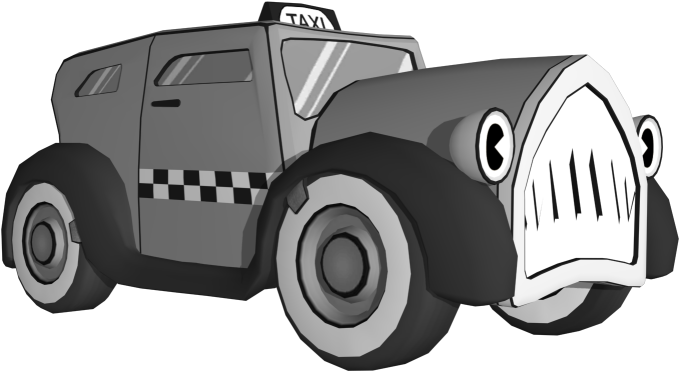 Cartoon Taxi Vehicle Illustration