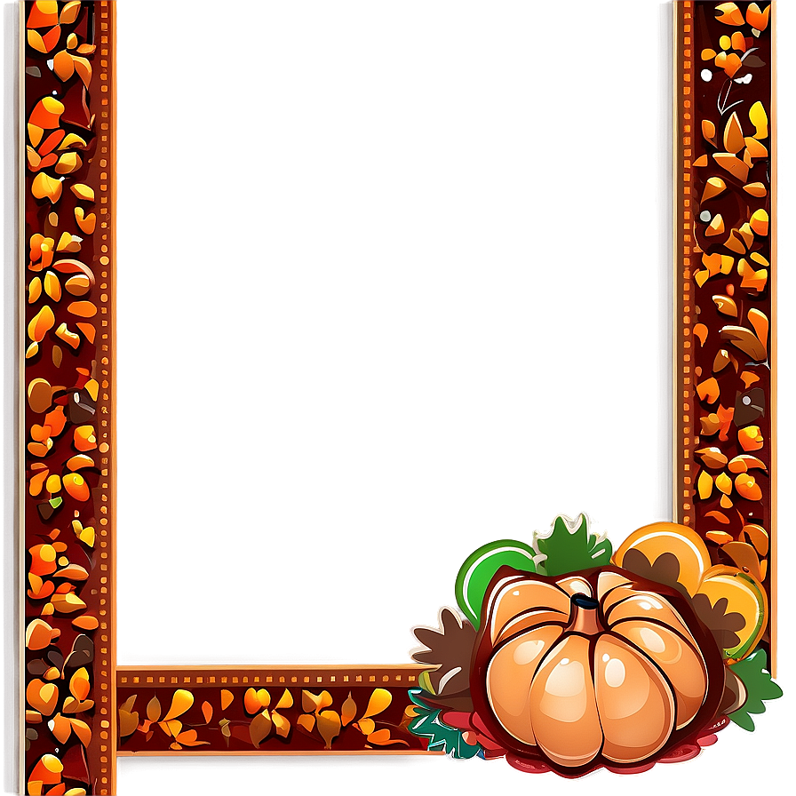 Cartoon Thanksgiving Border Png 06202024