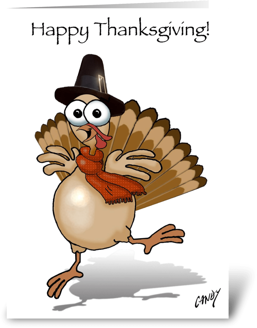 Cartoon Thanksgiving Turkey Greeting