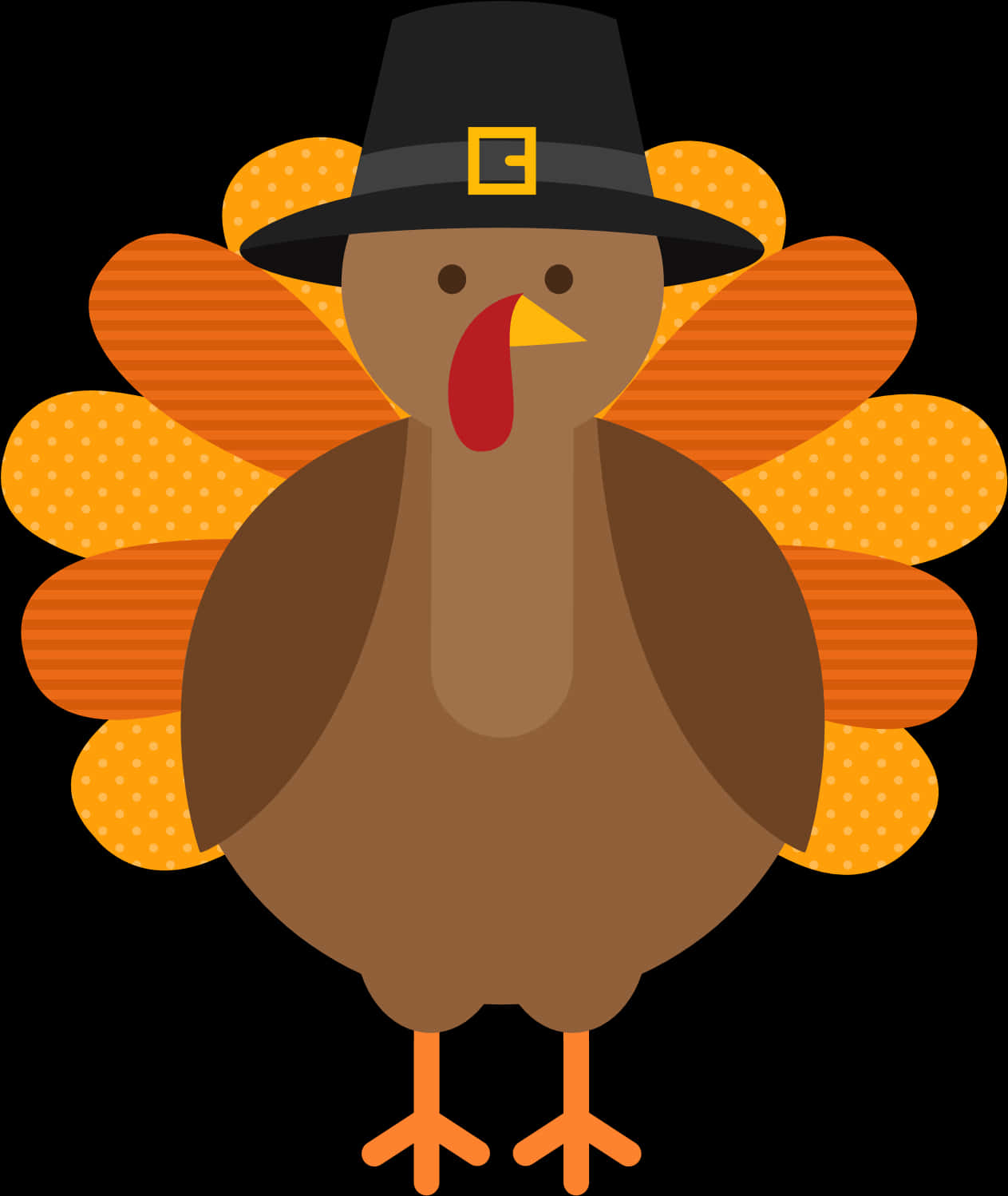 Cartoon Thanksgiving Turkeywith Hat