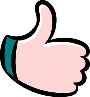 Cartoon Thumbs Up Graphic