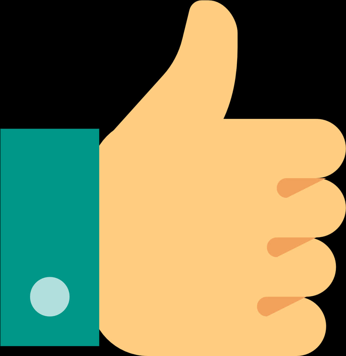 Cartoon Thumbs Up Graphic