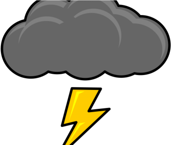 Cartoon Thunderstorm Cloudand Lightning