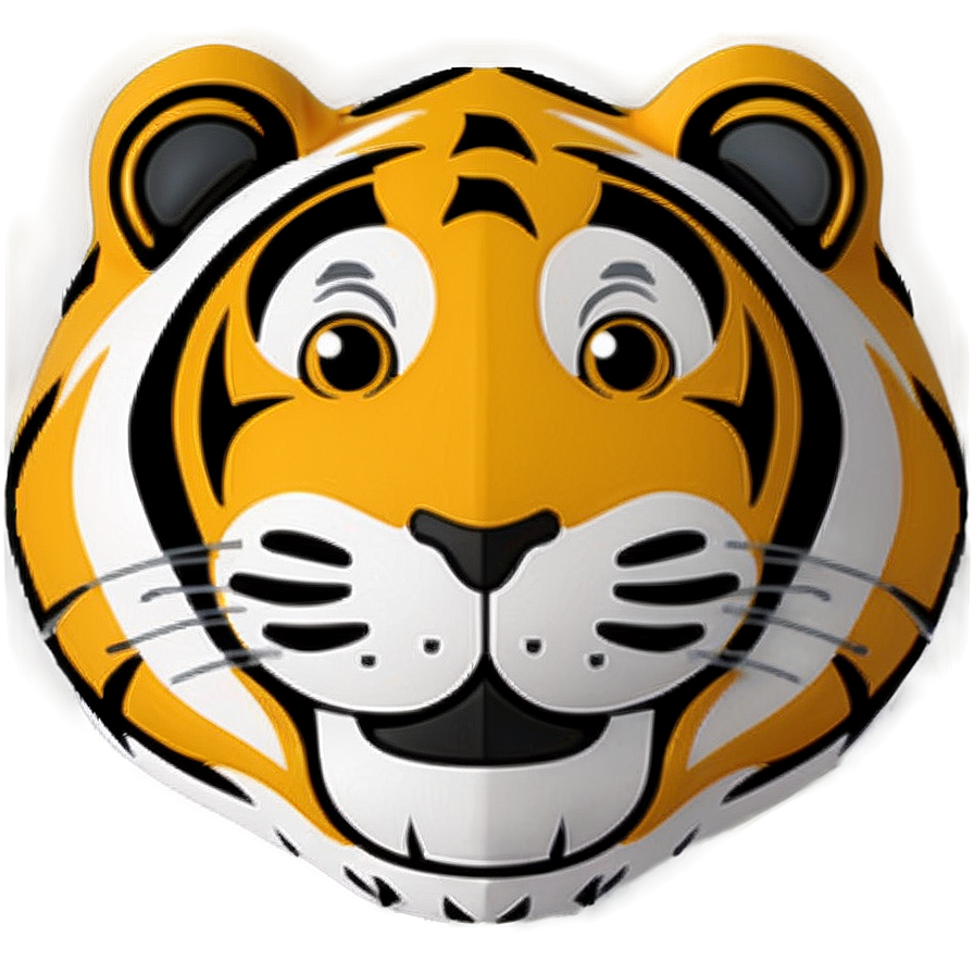 Cartoon Tiger Face Smile Png Ici6