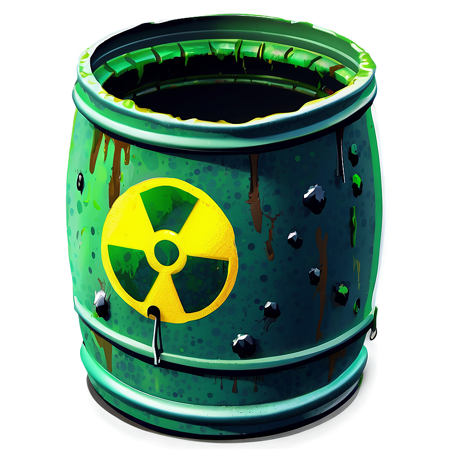 Cartoon Toxic Waste Barrel Png Bkw33