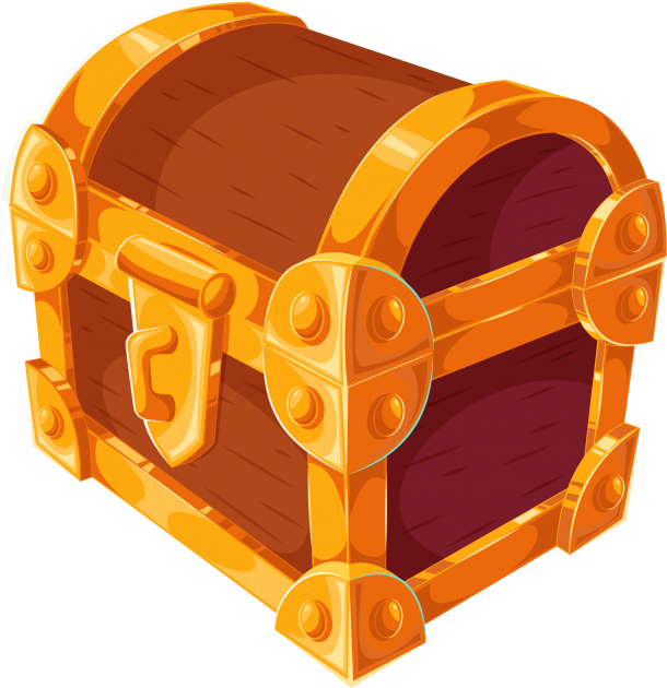 Cartoon Treasure Chest Illustration