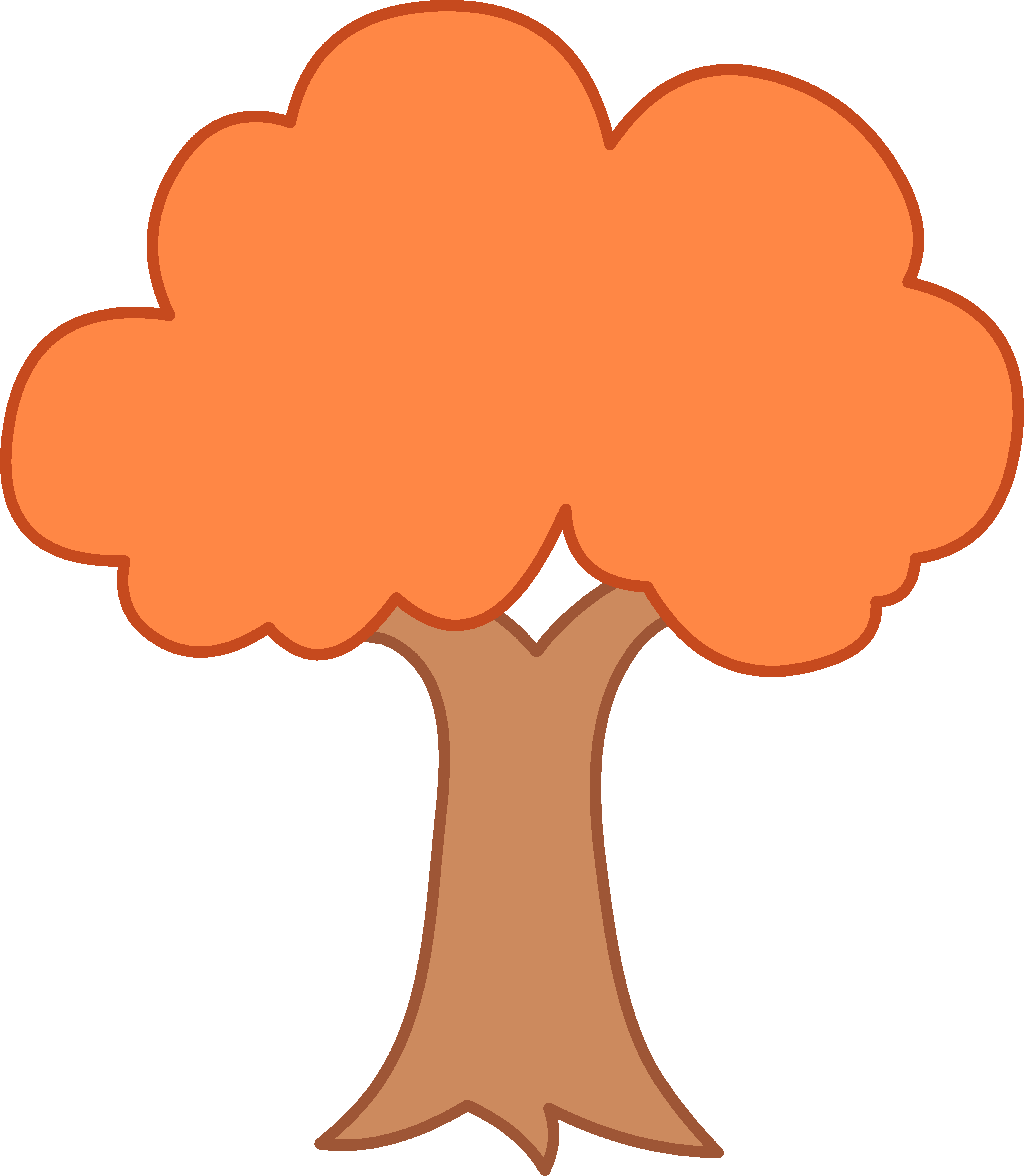 Cartoon Tree Simple Background