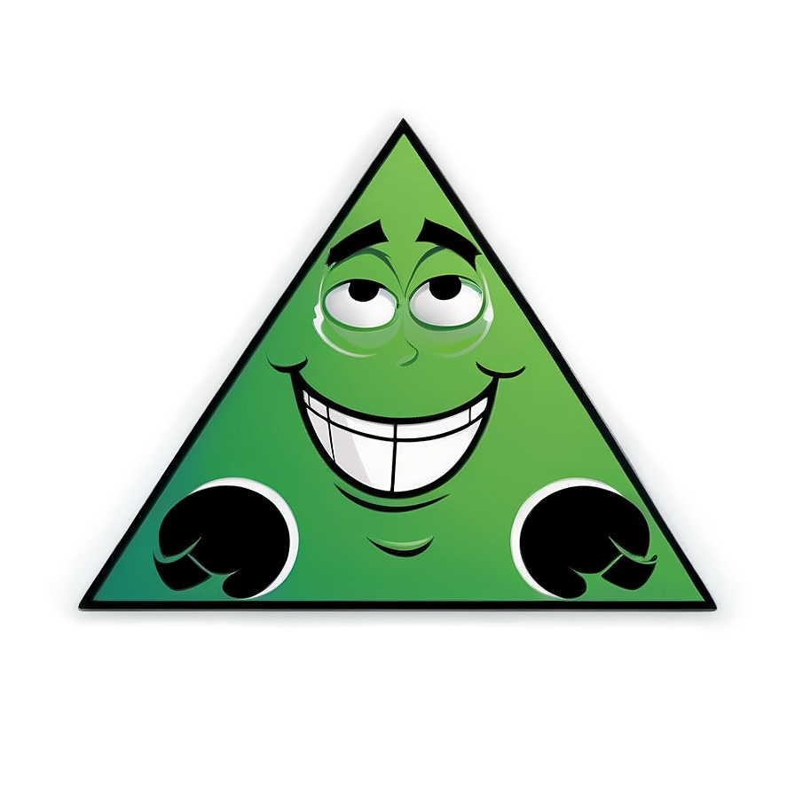 Cartoon Triangle Character Png 05042024