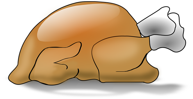 Cartoon Turkey Leg Illustration