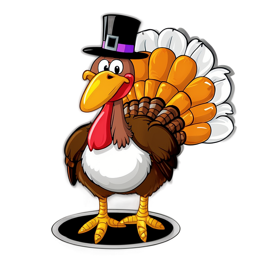 Cartoon Turkey With Pumpkins Png 79