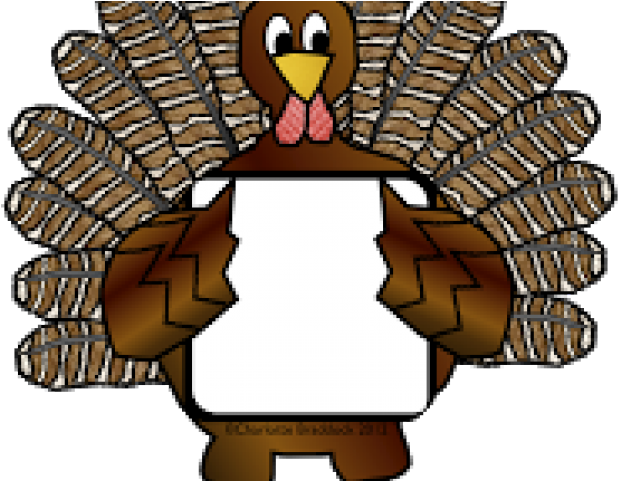 Cartoon Turkeywith Blank Sign Clipart