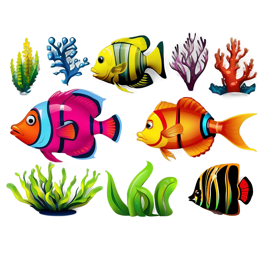 Cartoon Underwater World Png 05062024