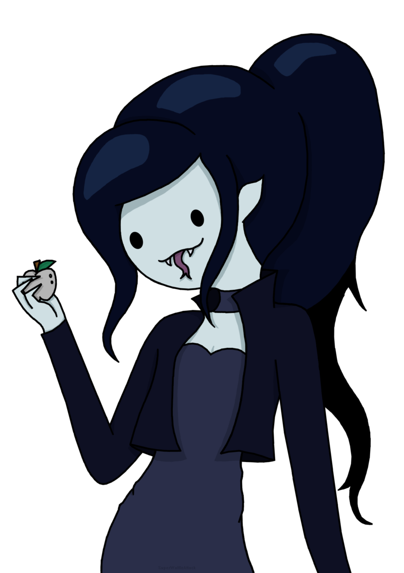 Cartoon Vampire Girl Holding Bat