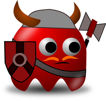 Cartoon Viking Emoji Graphic