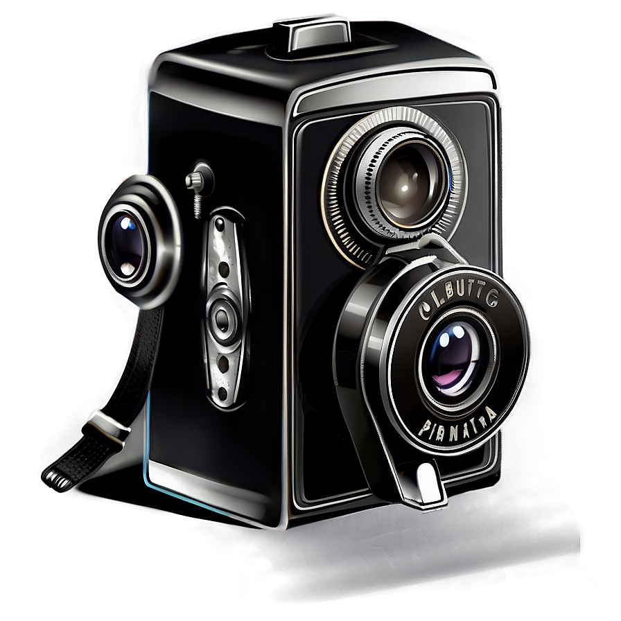 Cartoon Vintage Camera Png Opb