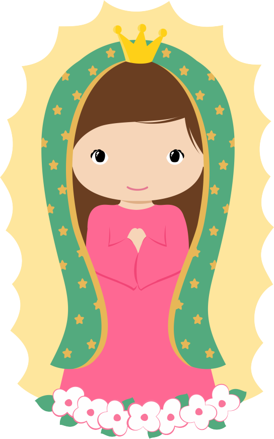 Cartoon Virgin Mary Vector Illustration