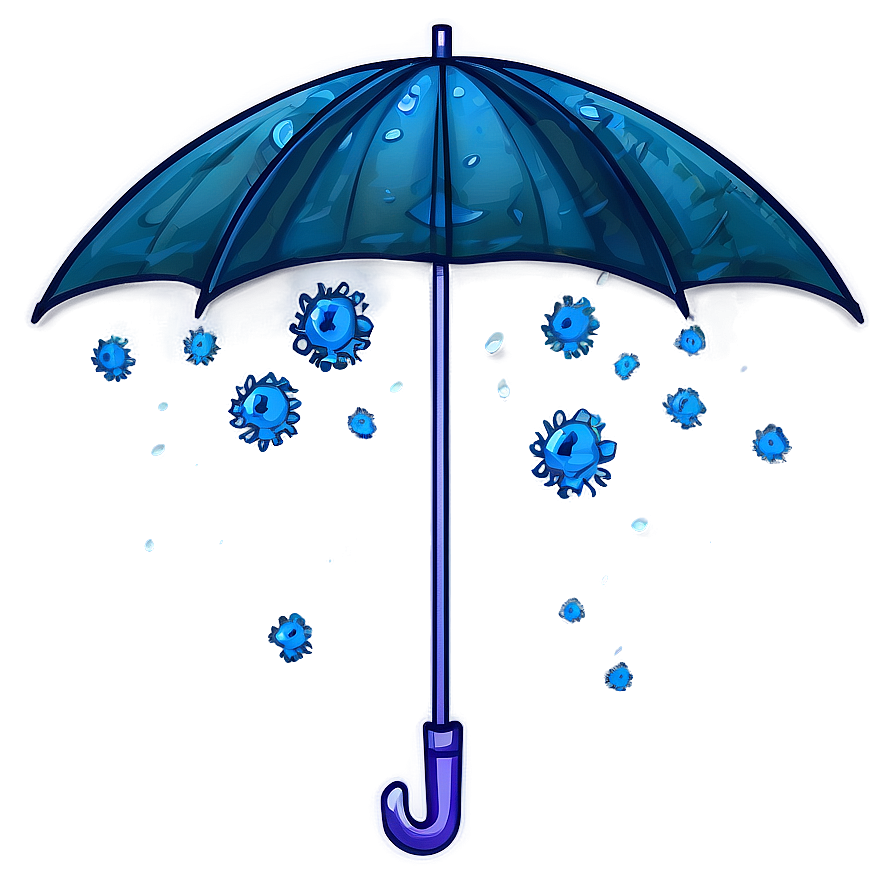 Cartoon Virus With Umbrella Png 35