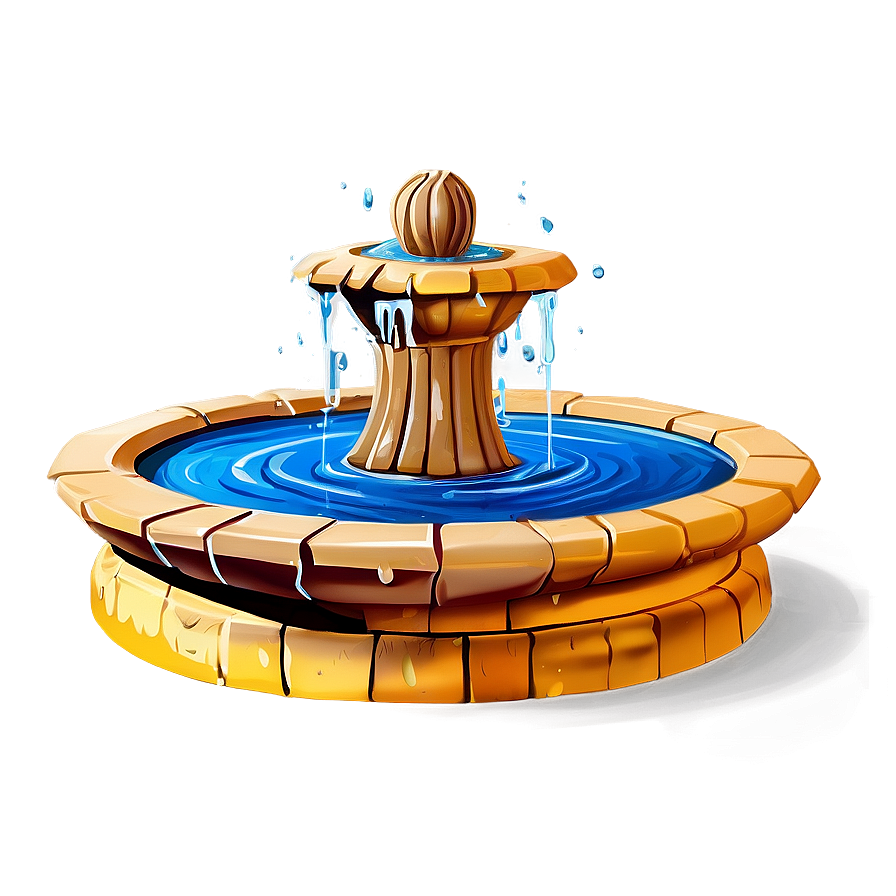 Cartoon Water Fountain Png 06272024