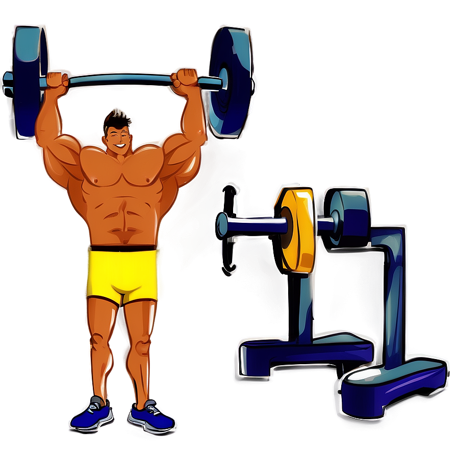 Cartoon Weight Lifting Png 06252024