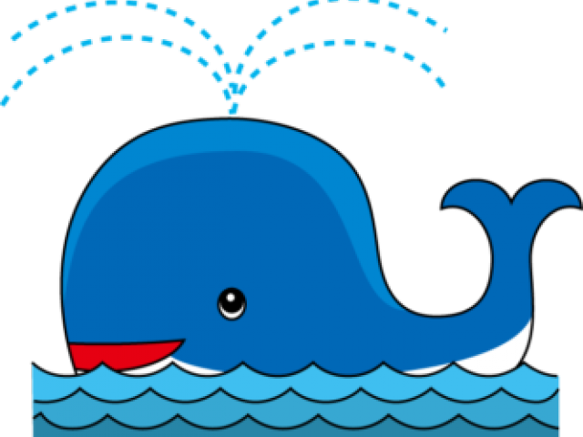 Cartoon Whale Spouting Water