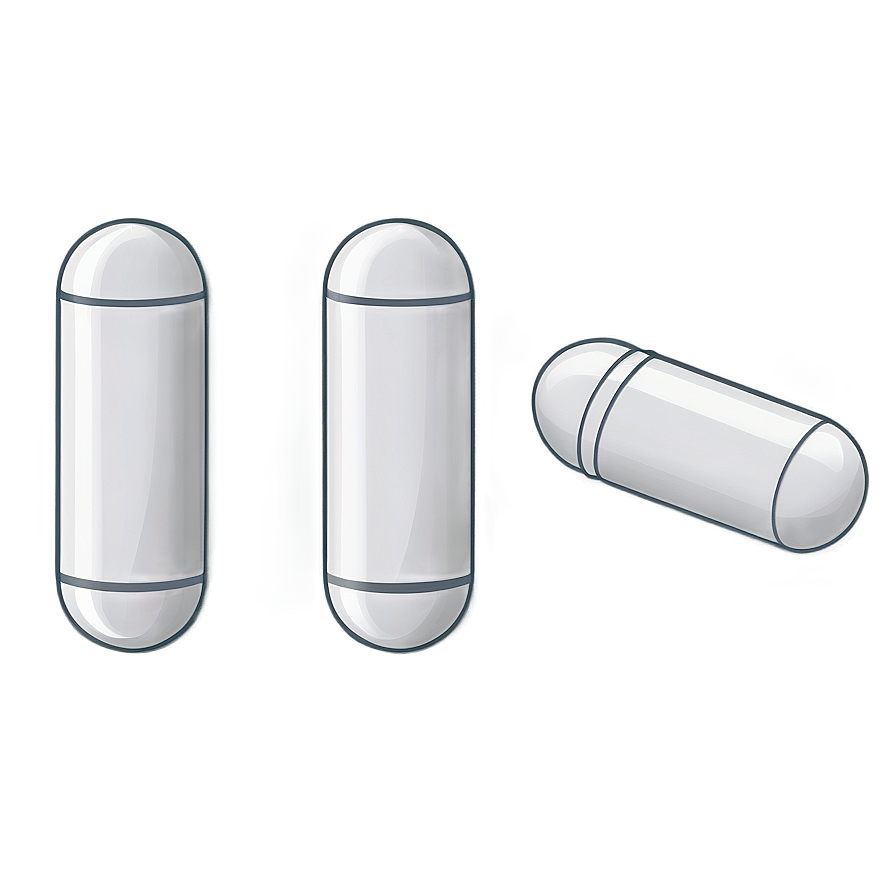 Cartoon White Capsule Png 10 Image