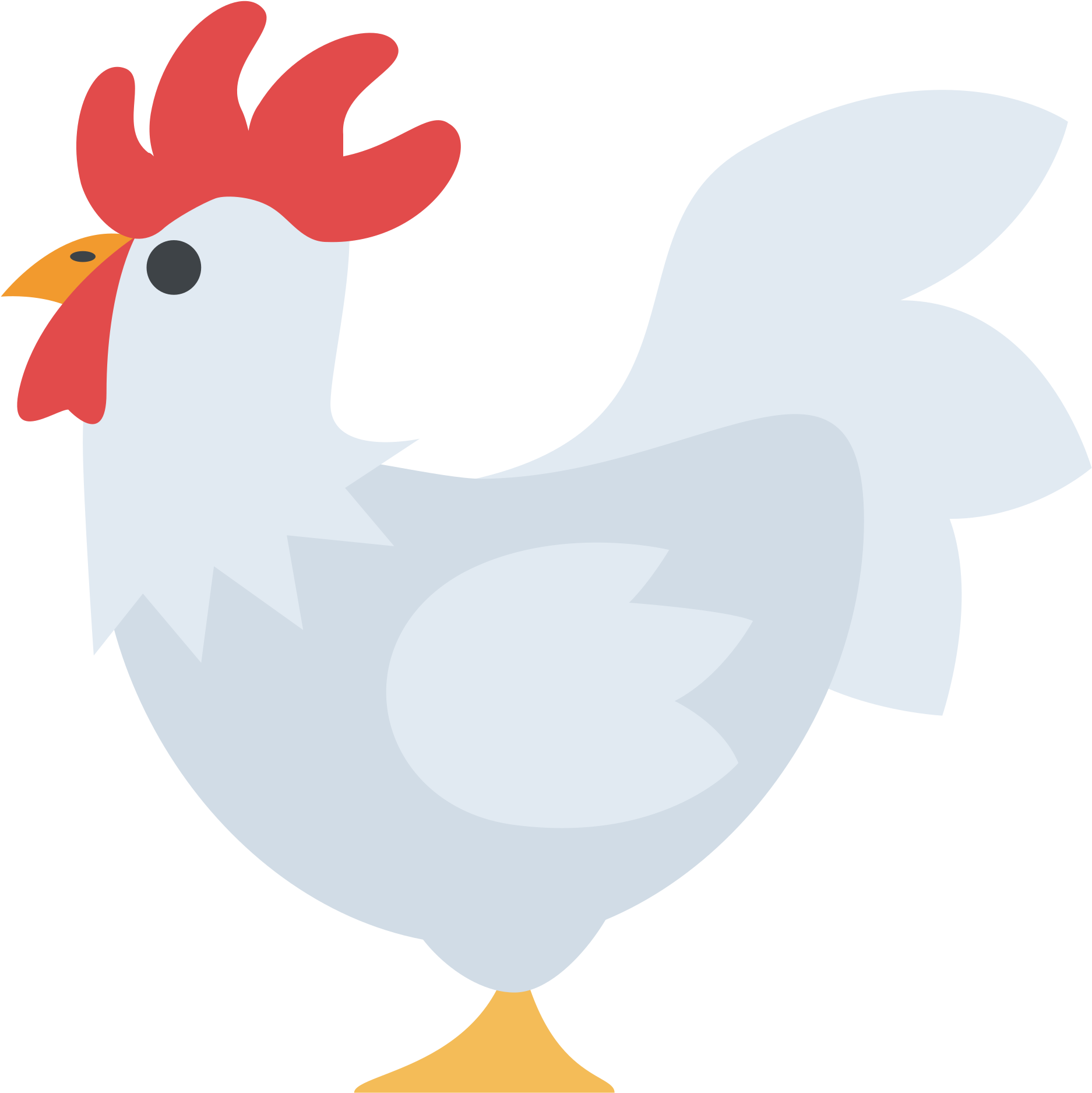 Cartoon White Hen Illustration