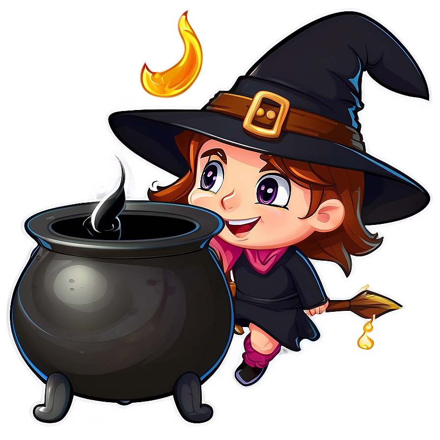 Cartoon Witch Cauldron Png 14