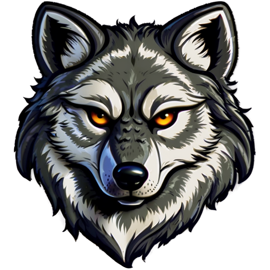 Cartoon Wolf Face Png Skf