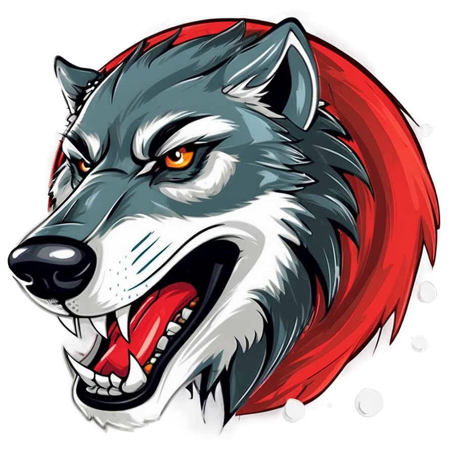 Cartoon Wolf Head Graphic Png Ehi21