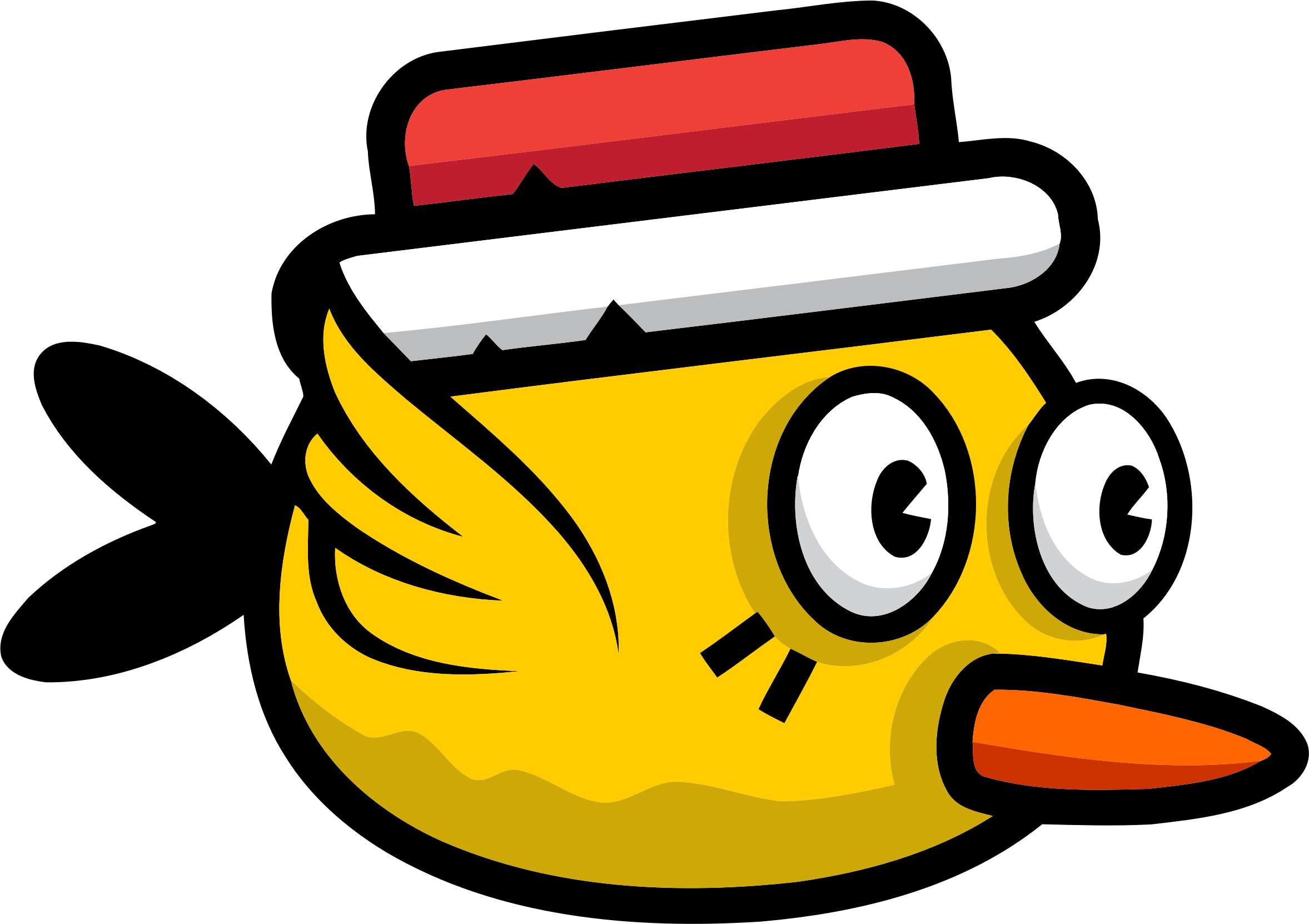 Cartoon Yellow Birdwith Hat