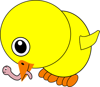 Cartoon Yellow Chick Graphic