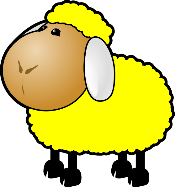 Cartoon_ Yellow_ Sheep_ Vector