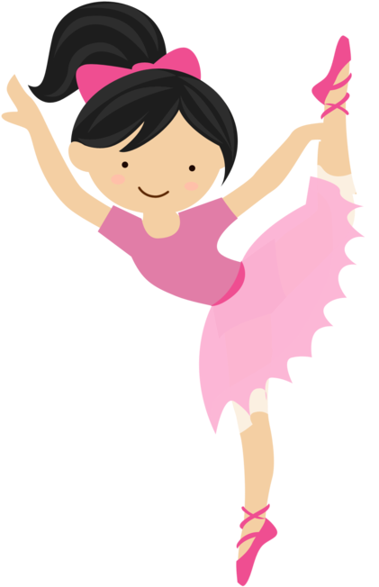 Cartoon Young Ballerina Dancing