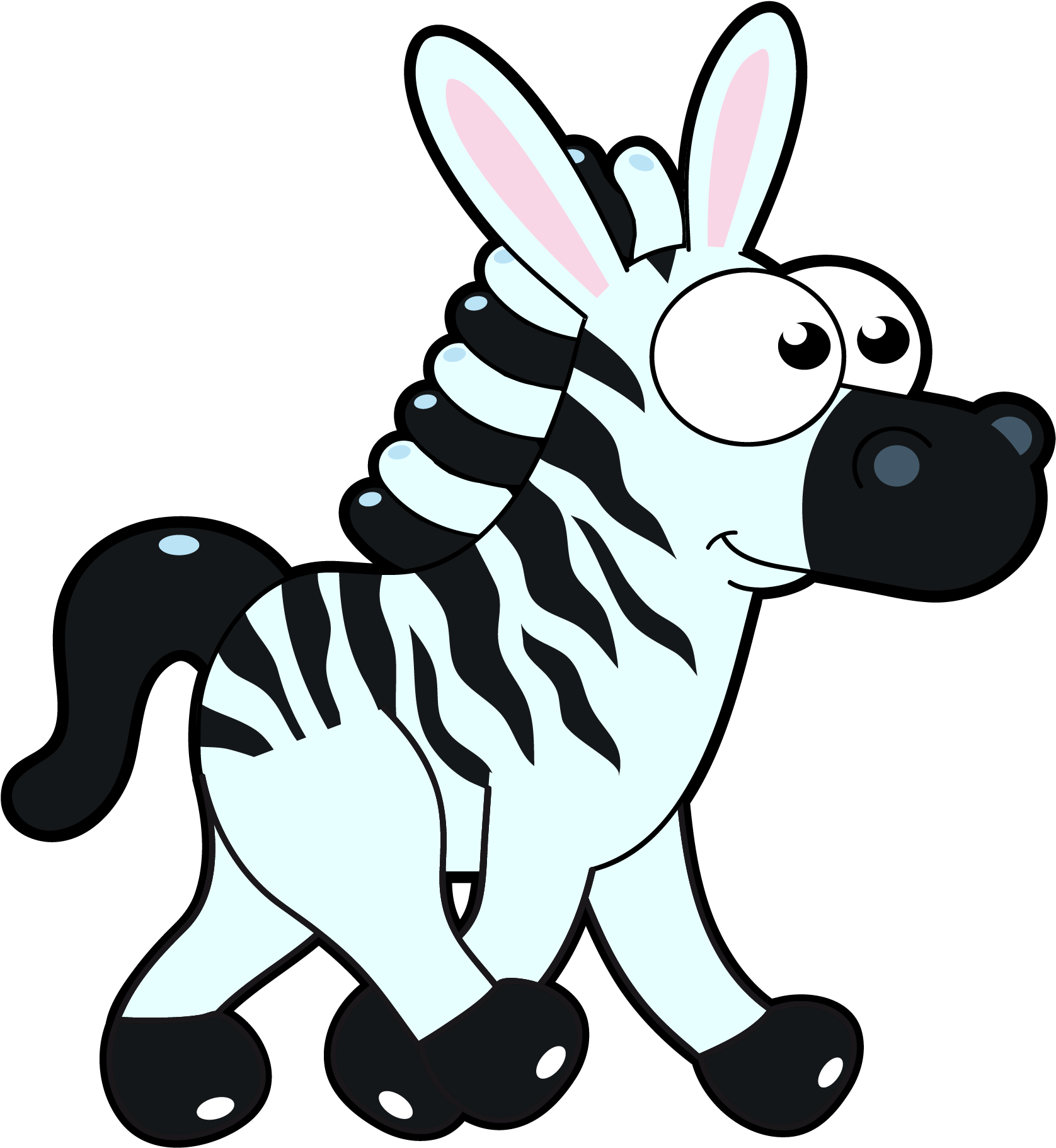 Cartoon Zebra Walking