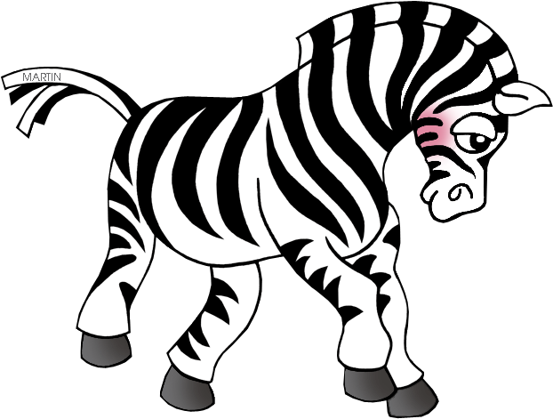 Cartoon Zebra Walking