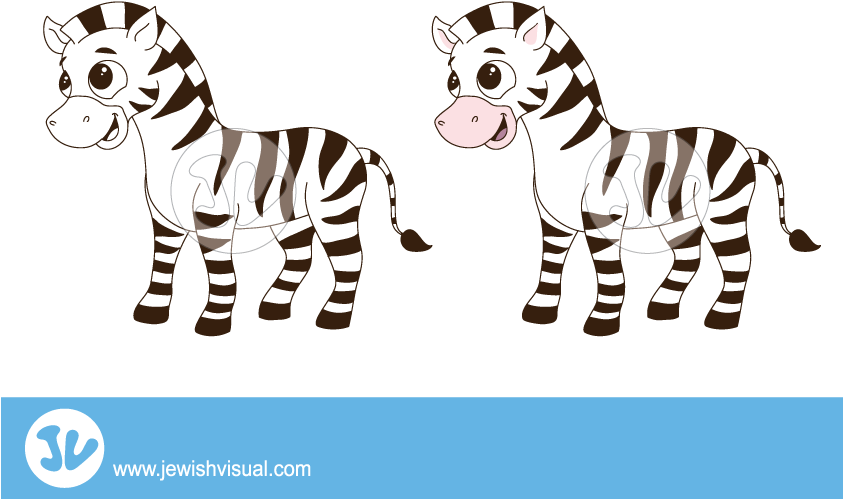 Cartoon Zebras Smiling