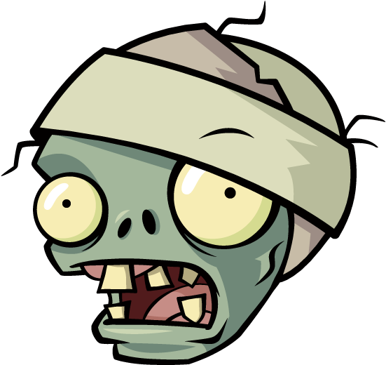 Cartoon Zombie Head Illustration