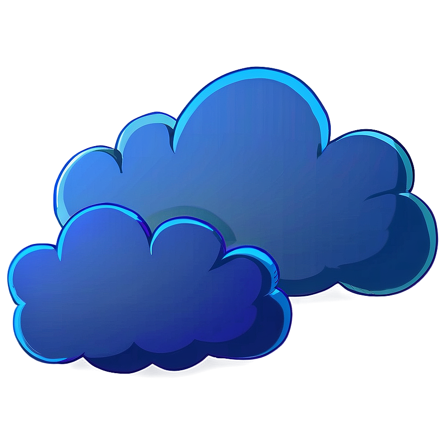 Cartoonish Blue Clouds Png 42