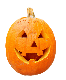 Carved Halloween Pumpkin Black Background.jpg