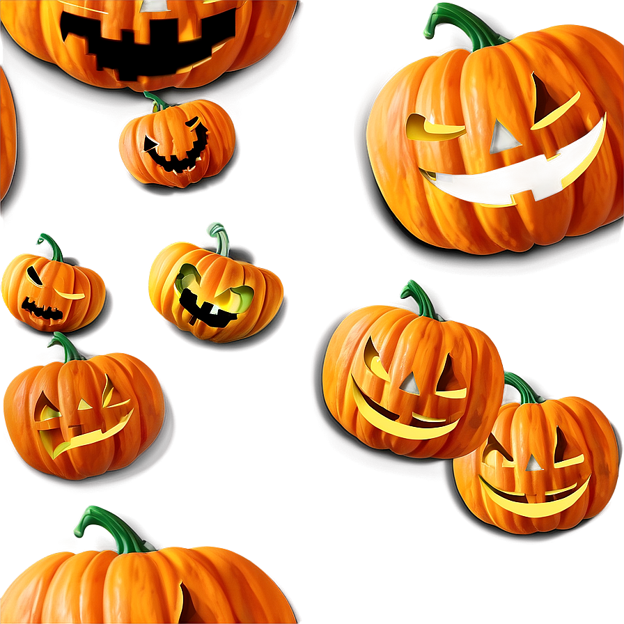 Carved Pumpkin Face Design Png 06132024