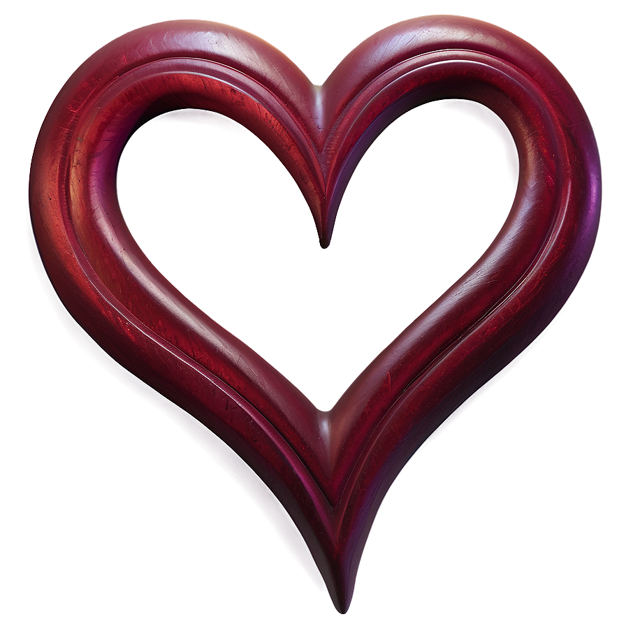 Carved Red Heart Png 05242024