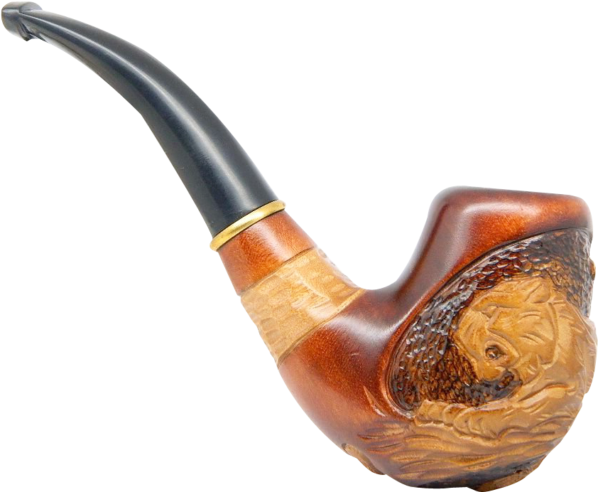 Carved Wooden Tobacco Pipe