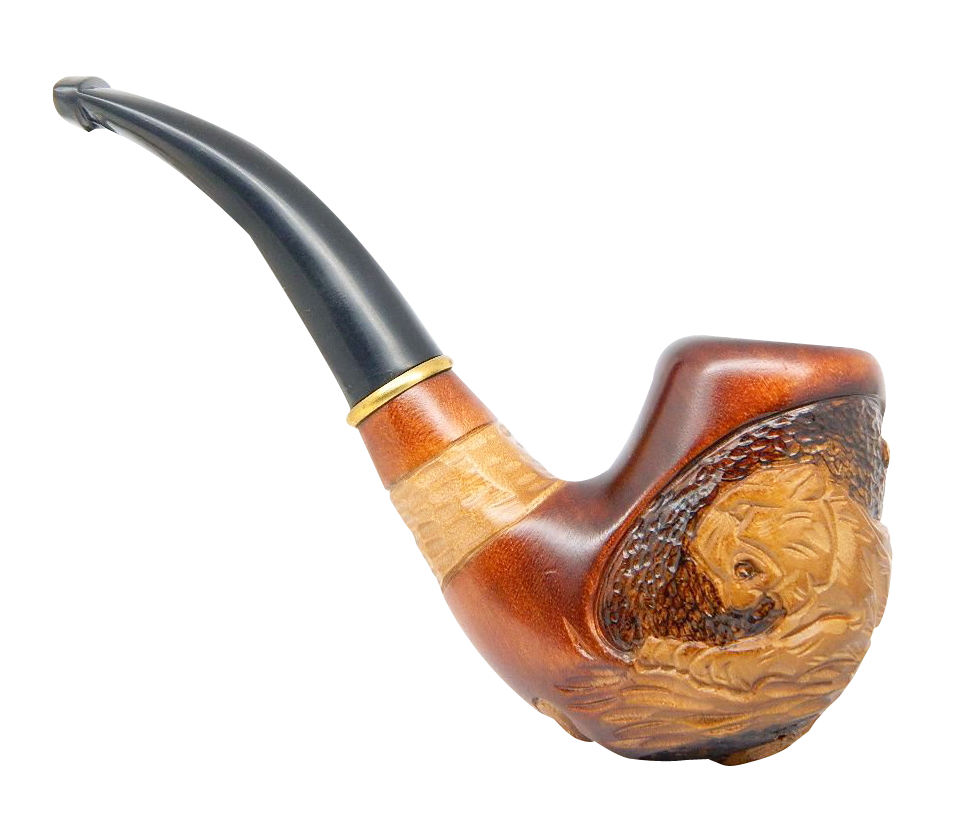 Carved Wooden Tobacco Pipe