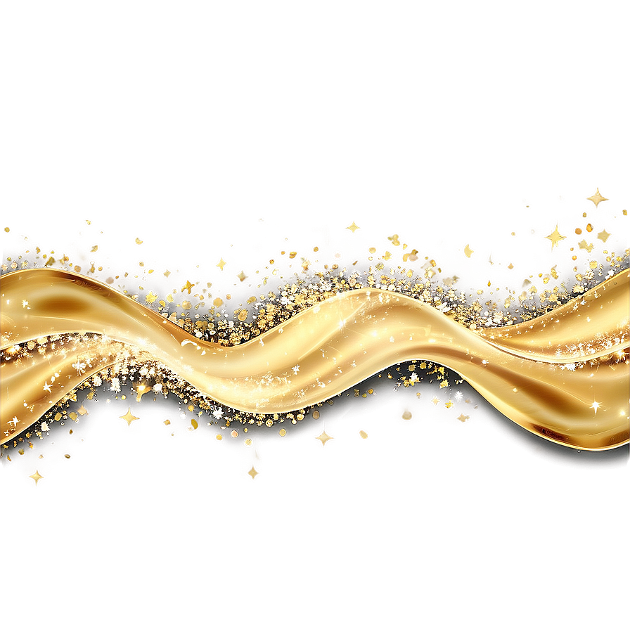 Cascading Gold Sparkle Waves Png Xbl