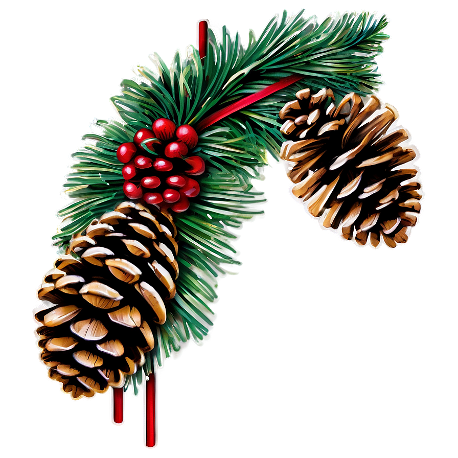 Cascading Pinecone Garland Png Bpa