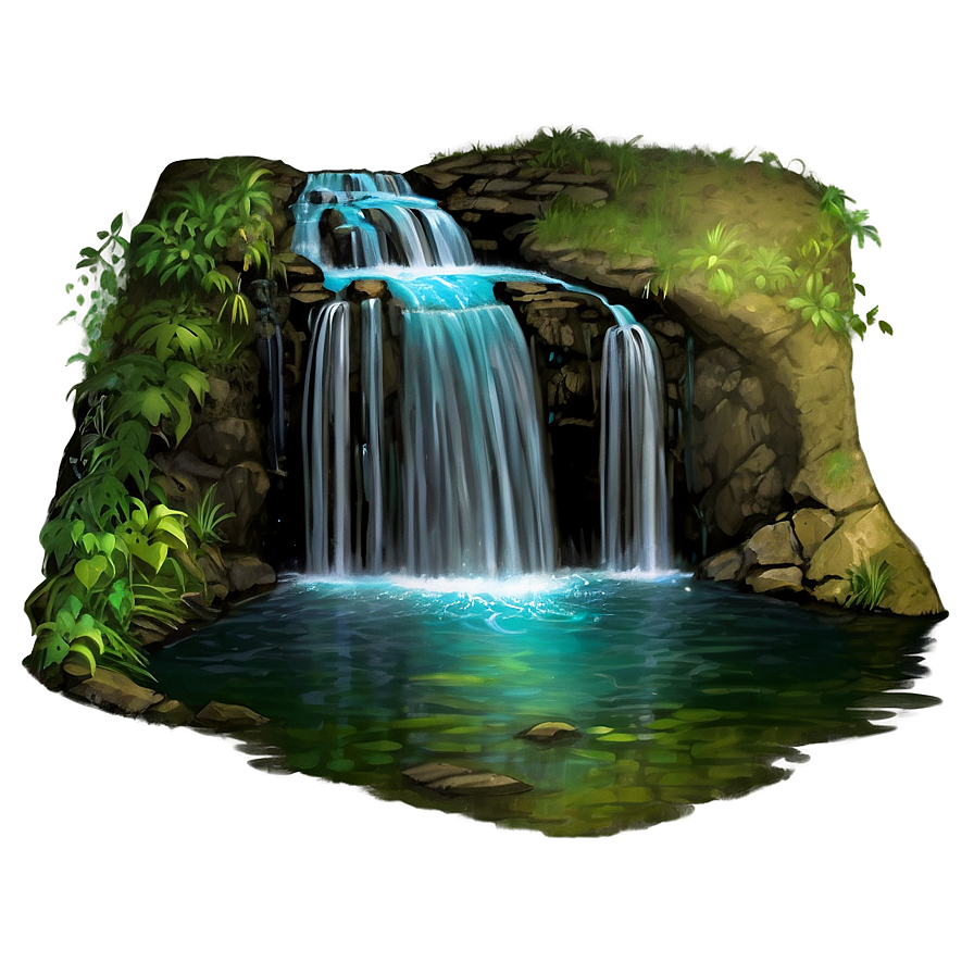 Cascading Waterfall Png Qtc39