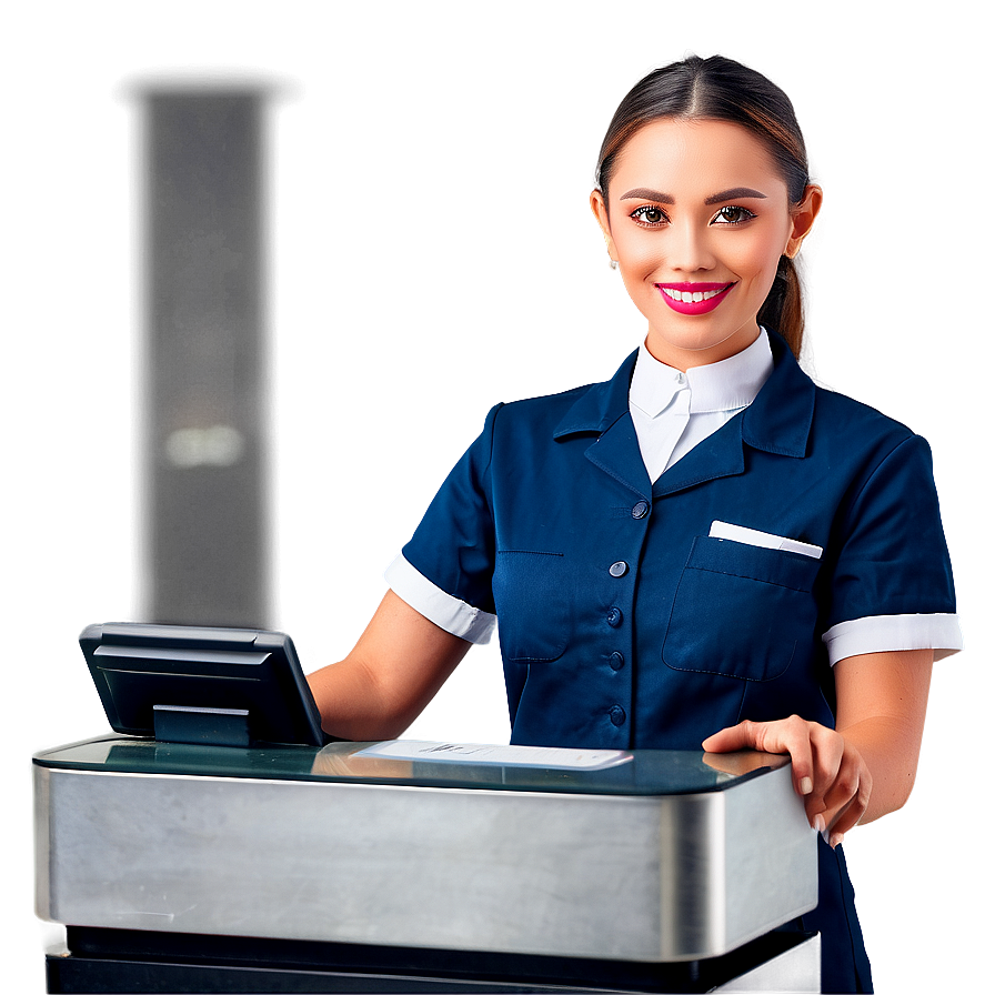 Cashier In Uniform Png 06292024