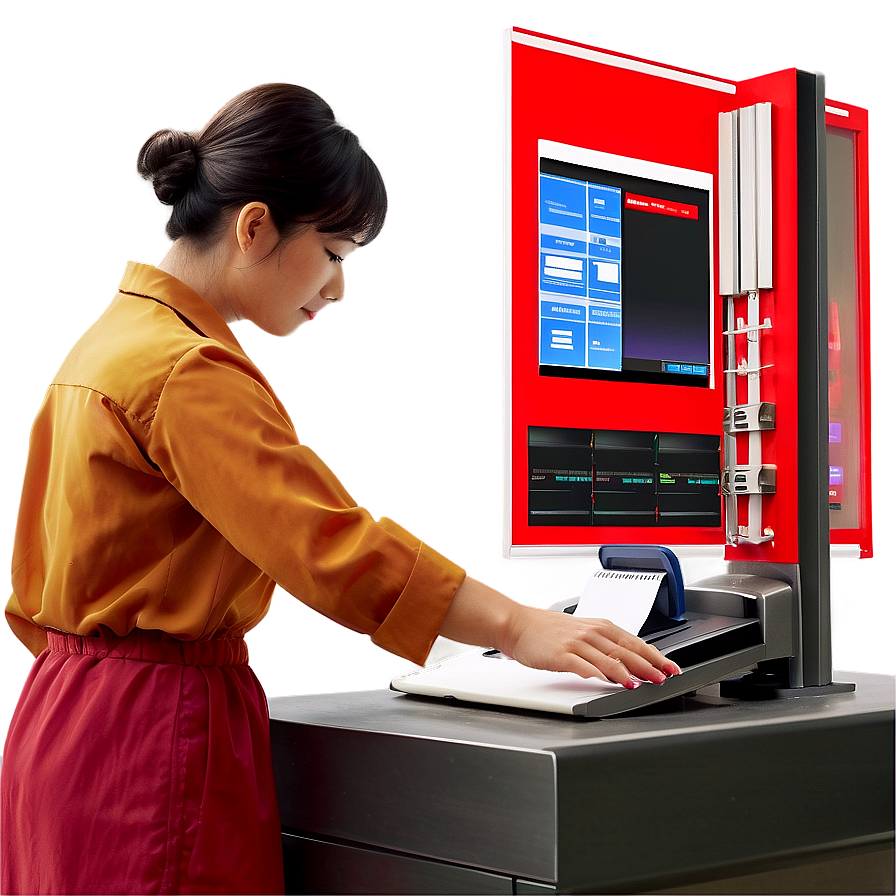 Cashier With Scanner Png 78