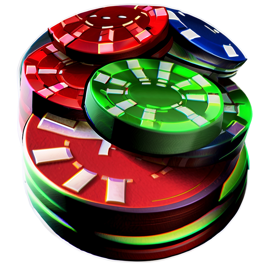 Casino Chips Stacked3 D Render