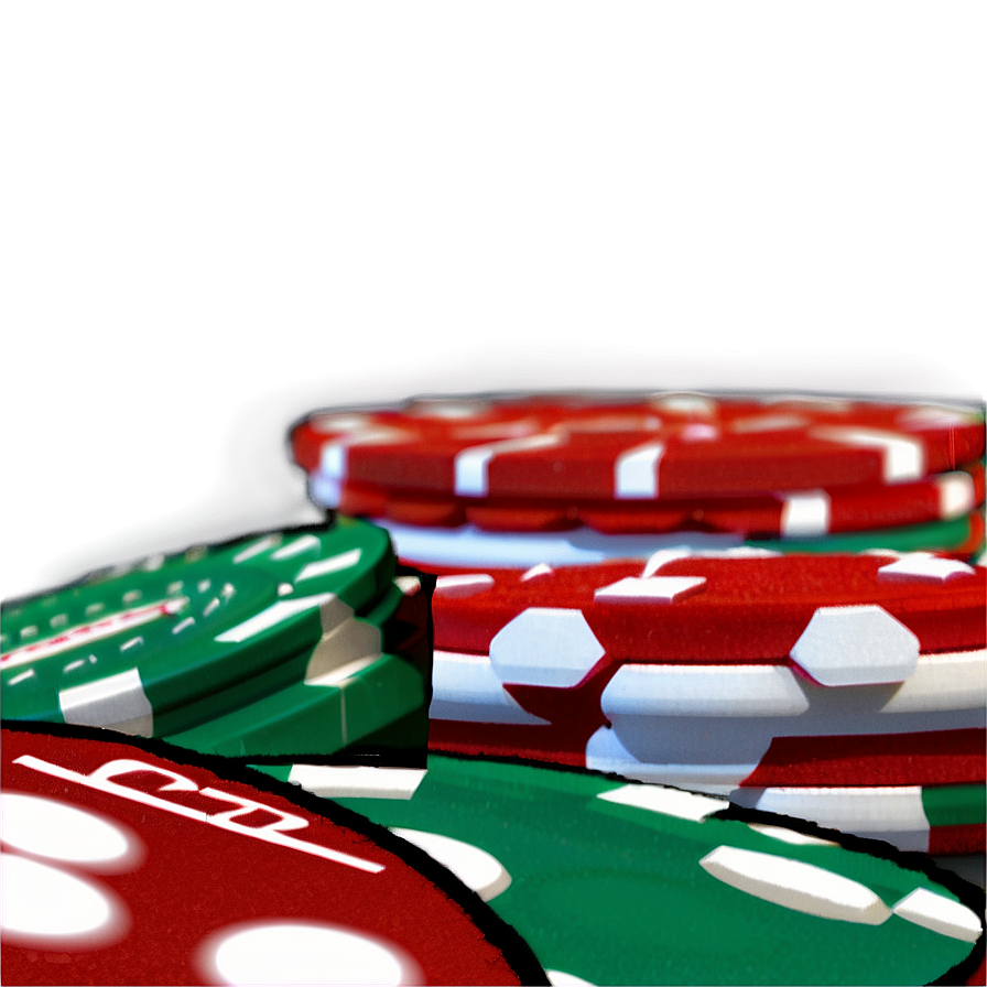 Casino Poker Chips Stacked